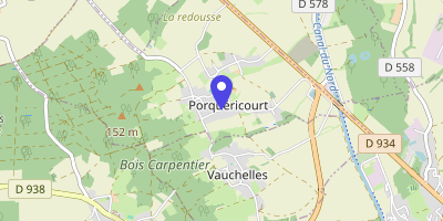 Carte OpenStreetMap — 84 rue de la Mairie, Porquéricourt