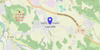 Carte OpenStreetMap — 1 place de la Mairie, Saint-Germain-Laprade