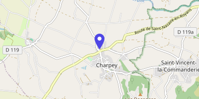 Carte OpenStreetMap — 1 place de la Mairie, Charpey