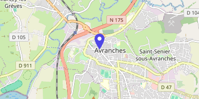 Carte OpenStreetMap — Place Littré, Avranches