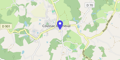 Carte OpenStreetMap — 1 place Daniel-Lamazière, Coussac-Bonneval