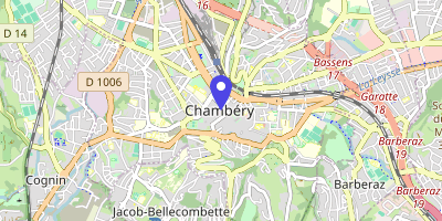 Carte OpenStreetMap — Place de Hôtel-de-Ville, Chambéry