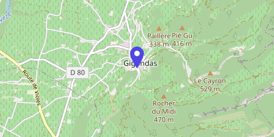Carte OpenStreetMap — 13 place Gabrielle-Andéol, Gigondas