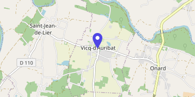 Carte OpenStreetMap — 8 place de la Mairie, Vicq-d'Auribat