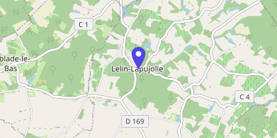 Carte OpenStreetMap — 58 place Saint-Michel, Lelin-Lapujolle