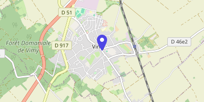 Carte OpenStreetMap — Rue Rouget-de-Lisle, Vimy