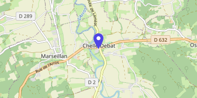 Carte OpenStreetMap — 11 place du Village, Chelle-Debat