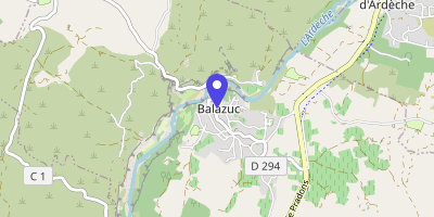 Carte OpenStreetMap — 19 rue Guillaume-le-Troubadour, Balazuc