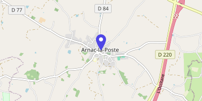 Carte OpenStreetMap — 2 place du Champ-de-Foire, Arnac-la-Poste