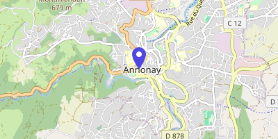 Carte OpenStreetMap — 2 rue de l'Hôtel-de-Ville, Annonay