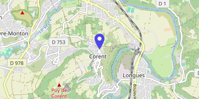 Carte OpenStreetMap — 1 route de Longues, Corent