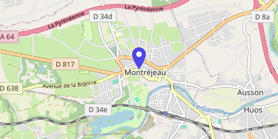 Carte OpenStreetMap — Place de l'Église, Montréjeau