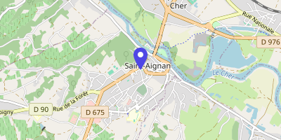 Carte OpenStreetMap — 1 rue Victor-Hugo, Saint-Aignan