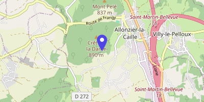 Carte OpenStreetMap — 1 route de Sous-le-Mont, Allonzier-la-Caille