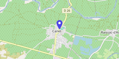 Carte OpenStreetMap — 1 route de Raissac, Canet