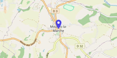 Carte OpenStreetMap — 1 place de la Mairie, Moulins-la-Marche