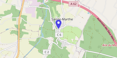 Carte OpenStreetMap — 1 place de la Mairie, Sainte-Marthe