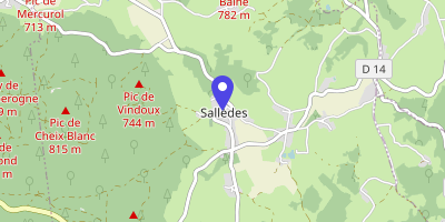 Carte OpenStreetMap — 3 chemin de Montlou, Sallèdes