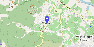 Carte OpenStreetMap — 1543 route de Saint-Hippolyte-du-Fort, Tornac