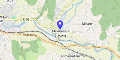 Carte OpenStreetMap — 55 place des Papeteries-Latune, Mirabel-et-Blacons