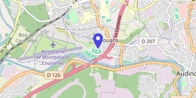 Carte OpenStreetMap — 18 rue du Stade, Arbouans