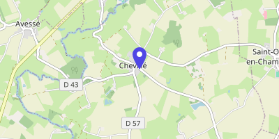 Carte OpenStreetMap — 1 bis rue des Étangs, Chevillé