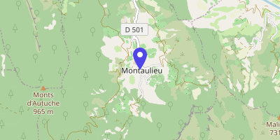 Carte OpenStreetMap — 1 place de la Mairie, Montaulieu