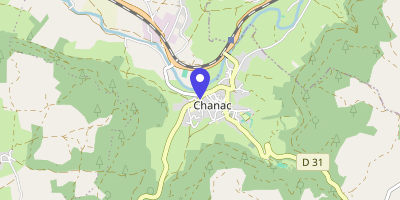 Carte OpenStreetMap — 9 place de la Bascule, Chanac