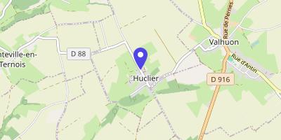 Carte OpenStreetMap — 2 rue principale, Huclier