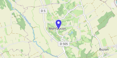 Carte OpenStreetMap — 22 rue de l'Église, Monfaucon