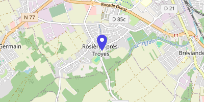 Carte OpenStreetMap — Place Charles-de-Gaulle, Rosières-près-Troyes