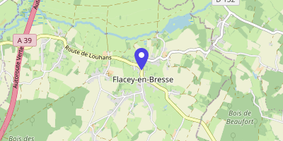 Carte OpenStreetMap — 13 route de Louhans, Flacey-en-Bresse