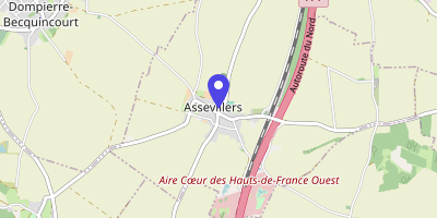 Carte OpenStreetMap — 1 rue d'Herbécourt, Assevillers