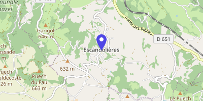 Carte OpenStreetMap — 2142 route de la Méridienne, Escandolières