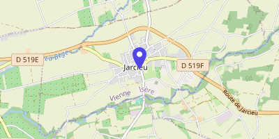 Carte OpenStreetMap — 1 place de la Mairie, Jarcieu