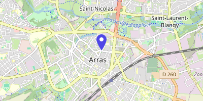 Carte OpenStreetMap — 6 place Guy-Mollet, Arras