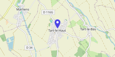Carte OpenStreetMap — Place de la Mairie, Tart