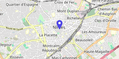 Carte OpenStreetMap — 1 place de l'Hôtel-de-Ville, Nîmes