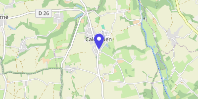 Carte OpenStreetMap — 1 place de la Mairie, Calorguen