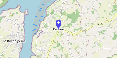 Carte OpenStreetMap — 2 place de la Mairie, Kerbors
