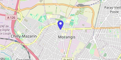 Carte OpenStreetMap — 12 avenue de la République, Morangis