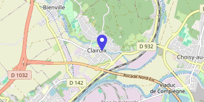 Carte OpenStreetMap — 1 rue du Général-de-Gaulle, Clairoix