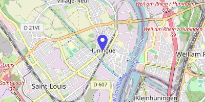 Carte OpenStreetMap — 2 rue de Saint-Louis, Huningue