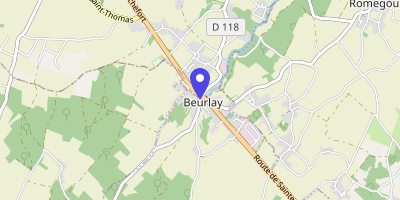 Carte OpenStreetMap — 5 rue de Verdun, Beurlay