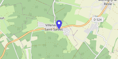 Carte OpenStreetMap — 8 rue de l'Église, Villeneuve-Saint-Salves