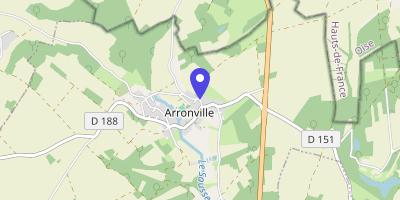 Carte OpenStreetMap — 12 rue de la Mairie, Arronville