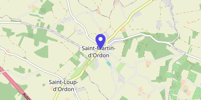 Carte OpenStreetMap — 12 place de l'Église, Saint-Martin-d'Ordon