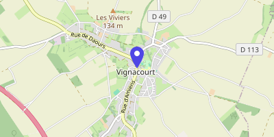 Carte OpenStreetMap — 222 rue Godard-Dubuc, Vignacourt