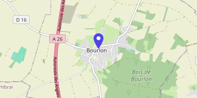 Carte OpenStreetMap — 16 bis place des Anciens-Combattants, Bourlon