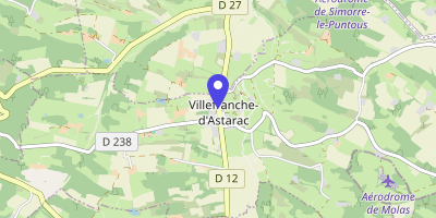 Carte OpenStreetMap — 37 Route de Simorre, Villefranche-d'Astarac